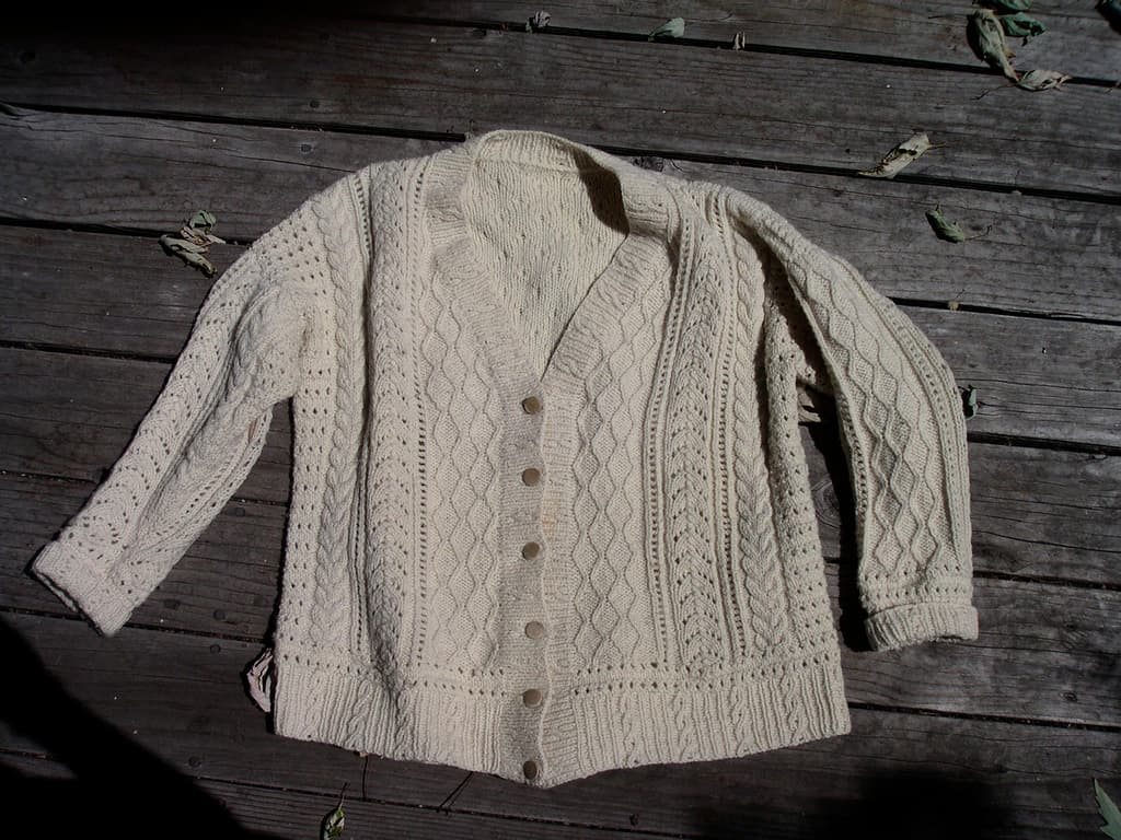 Étape 1 : photo brute du cardigan